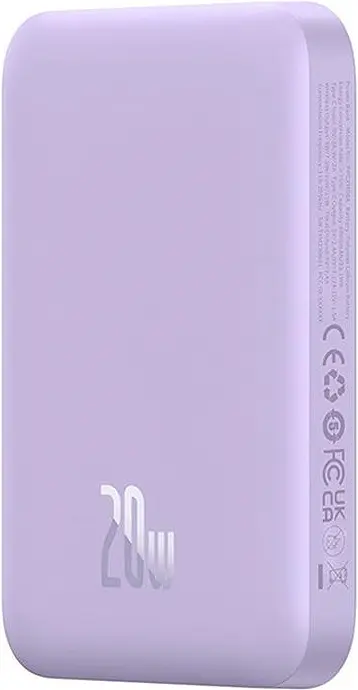 Портативний акумулятор Baseus Magnetic Mini Air Wireless 20W 6000mAh purple (P10059002513-00) - фото 3