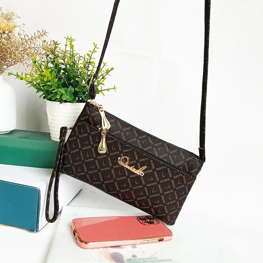 Сумка жіноча крос-боді через плече Italian Bags Orical Romb 24x7x14 Коричневий (id_1104) - фото 2
