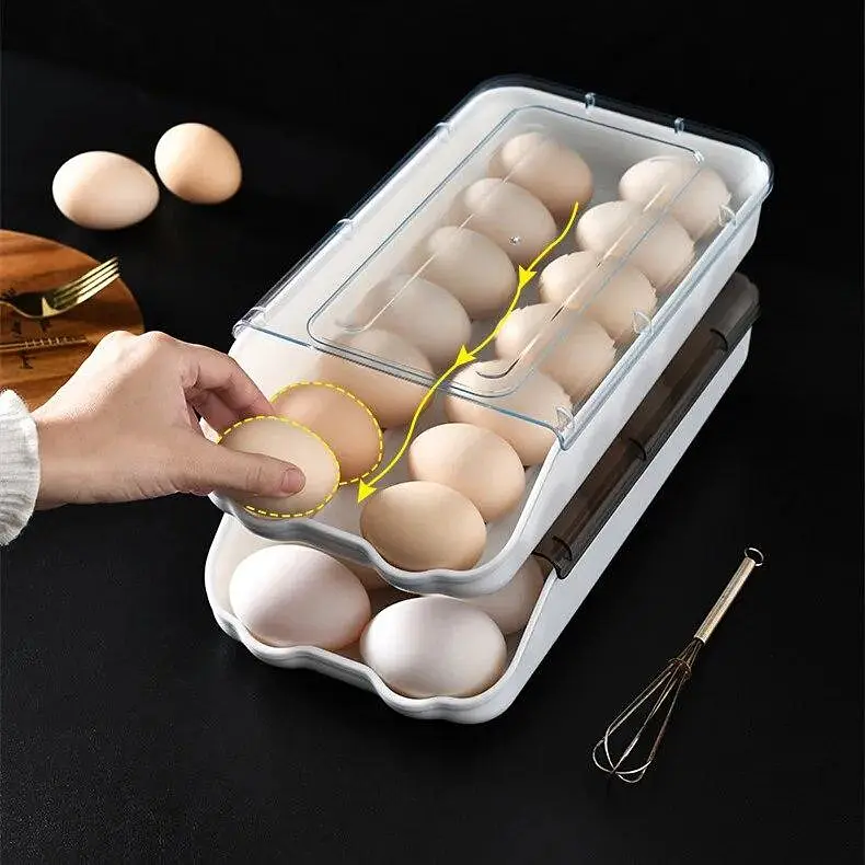 Контейнер - лоток для зберігання яєць EGG TRAY Органайзер для холодильника на 14 яєць - фото 3