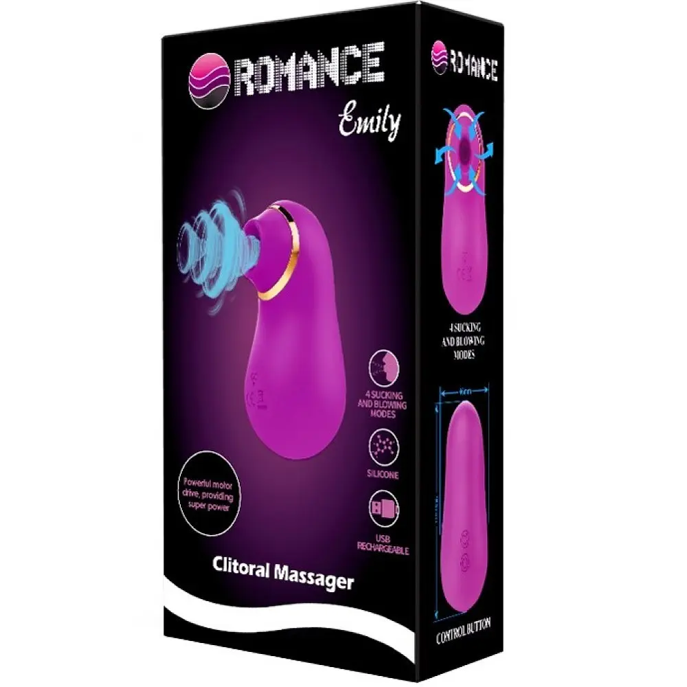 Стимулятор Pretty Love Romance - Emily Sucking Vibrator Purple Вакуумный фиолетовый - фото 6