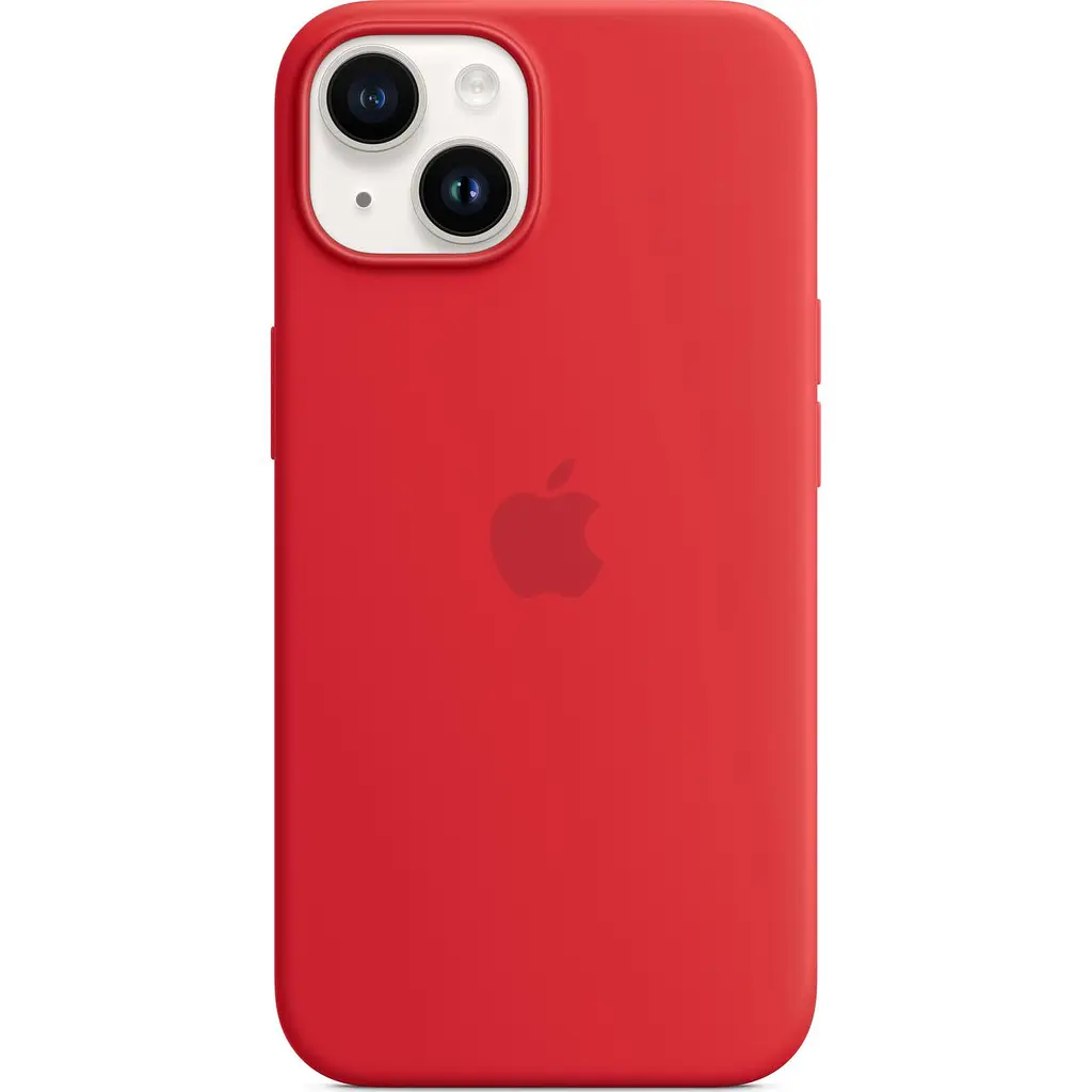 Чохол протиударний силіконовий Silicone Case MPRW3ZE/A MagSafe (Original) для Apple iPhone 14 (6.1") Red - фото 7