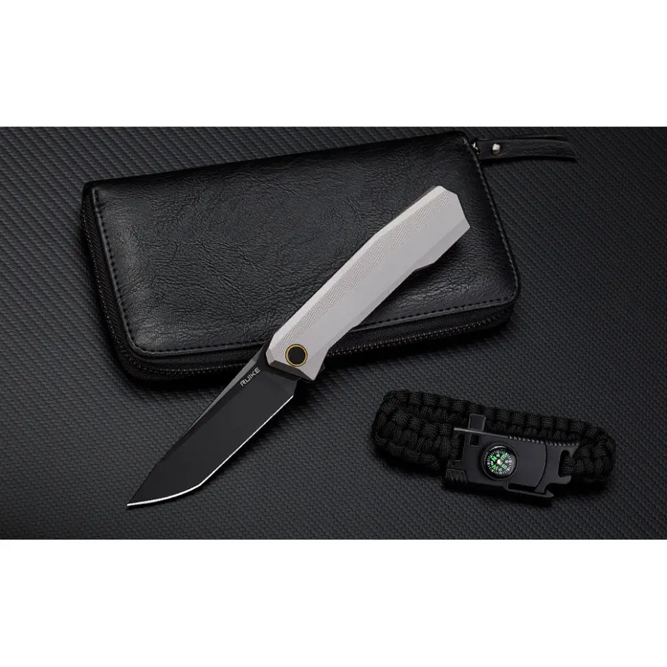 Ніж складаний туристичний Ruike P166-AК, (9.2 см) 14C28N/Aluminum сірий - фото 9