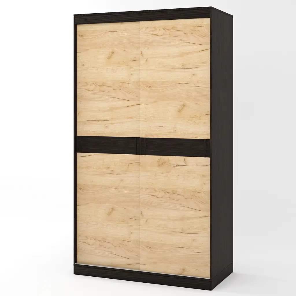 Шафа-купе дводверна Еверест Соната 1200 120х60х217 см Венге темний/Дуб Крафт Золотий (DTM-2393) - фото 2