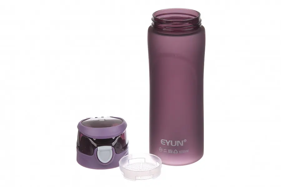 Бутылка для воды спортивная Laprida EYUN пластиковая 600 мл фиолетовая (67-2793) - фото 2