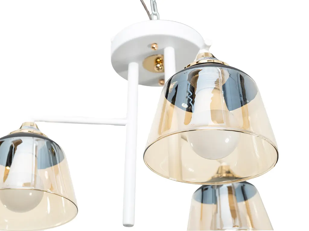 Люстра Brille стельова LK-725S/3 E27 WH+FG - фото 2