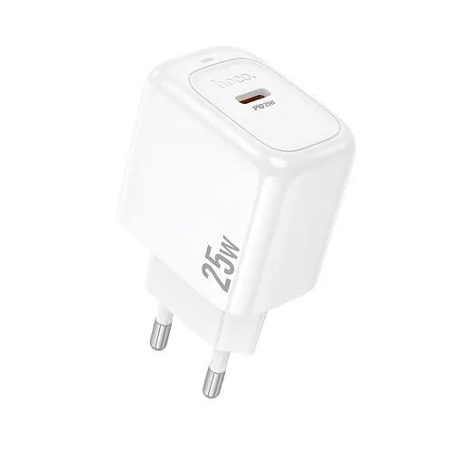 Адаптер - блок - мережевий зарядний пристрій HOCO CS53A Surplus single port PD25W charger білий - фото 2