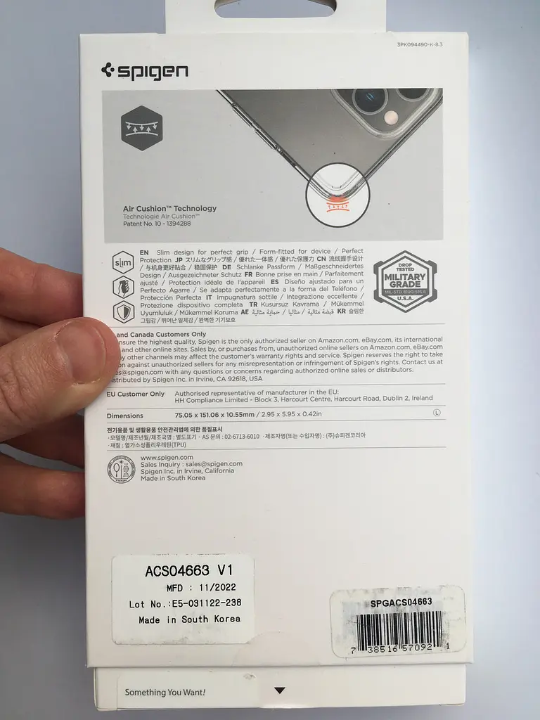Оригінальний протиударний чохол для iPhone 14 Pro Spigen Liquid Crystal Clear прозорий силіконовийACS04663 - фото 4