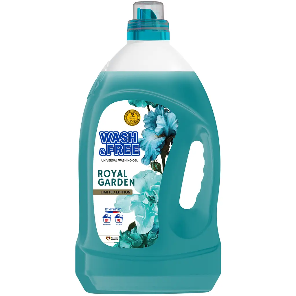 Гель для прання Wash & Free Royal Garden універсальний 3800 мл