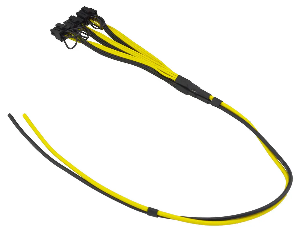 Кабель для розпаювання блоків живлення та відеокарт RIAS PCI-e 3х (6+2 Pin) 12+18 AWG 50+20 см (3_01888) - фото 4