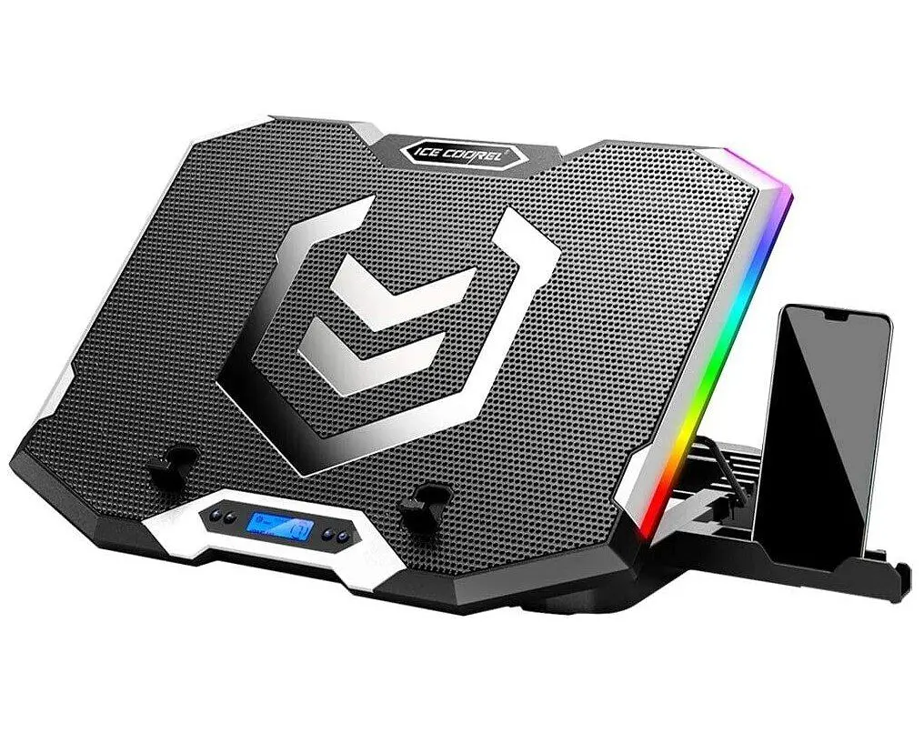 Охлаждающая подставка для ноутбука 15-17.3 дюймов Ice Coorel K9 RGB