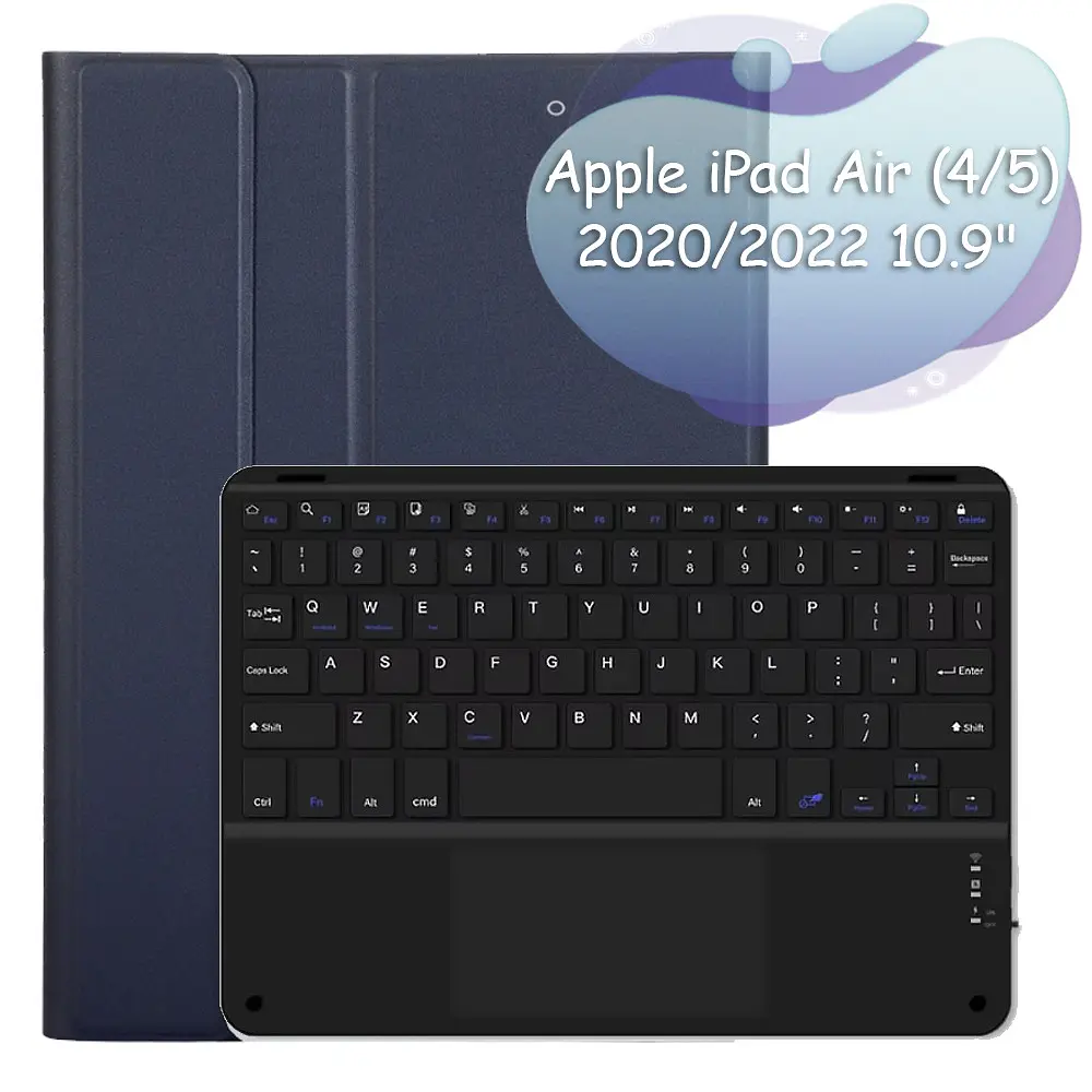 Чохол з бездротовою клавіатурою (TouchPad) BeCover для Apple iPad Air 10.9 (2020/2022) Deep Blue (712370) - фото 5