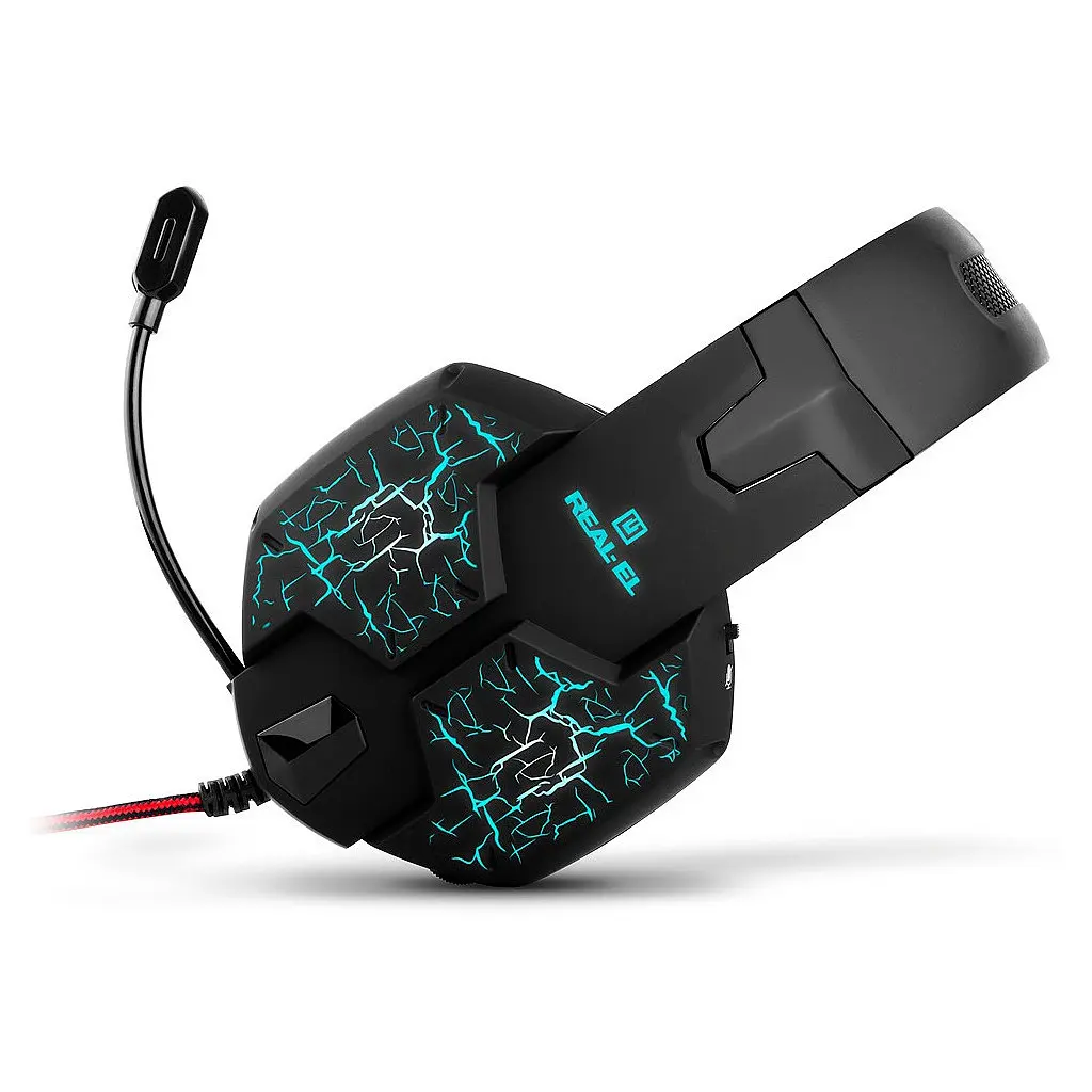 Навушники REAL-EL GDX-7750 Black-Red - фото 8