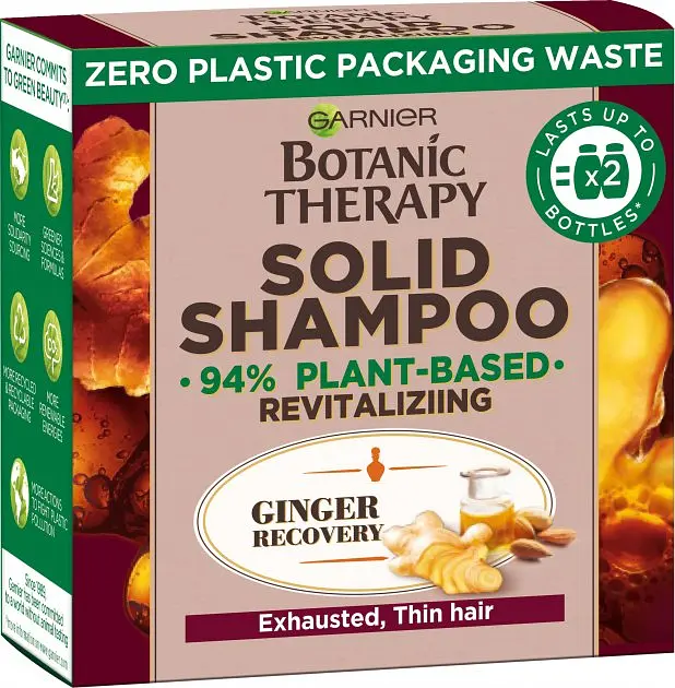 Твердый шампунь Garnier Botanic Therapy Имбирное восстановление, для истощенных, тонких волос, 60 г - фото 2
