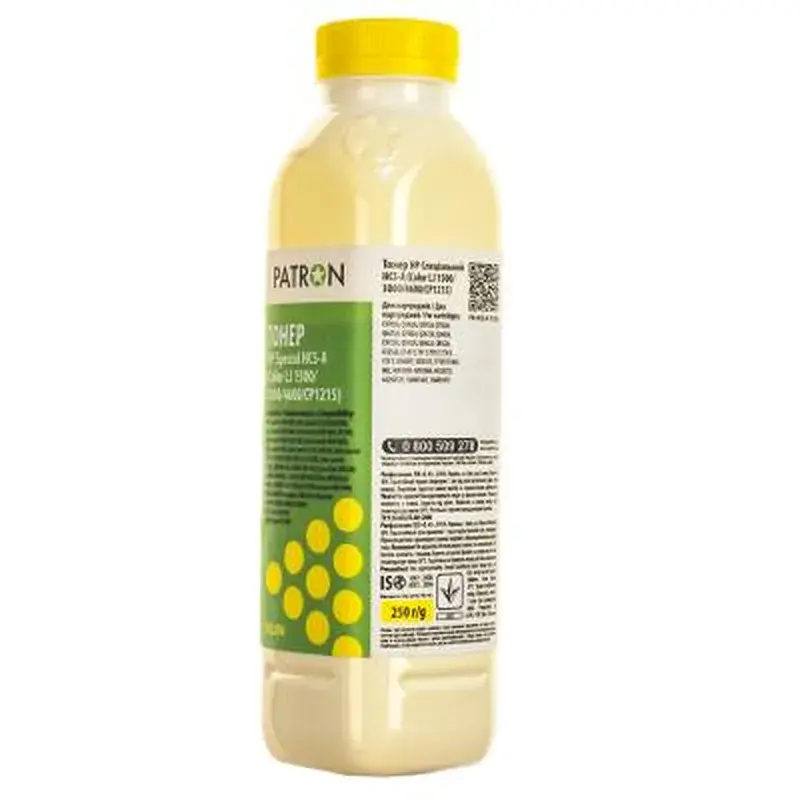 Тонер HP CLJ 1500/3000/4600/CP1215) YELLOW 250г Patron (HCS-A-Y-250) - фото 2
