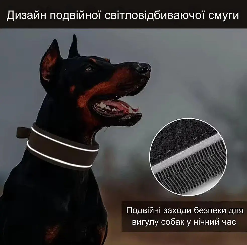 Нашийник для собак Harness Tactical, широкий нейлоновий з металевою пряжкою-фастекс XL, Зелений - фото 8