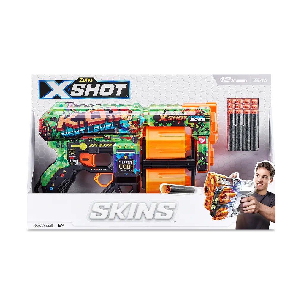 Швидкострільний бластер Zuru X-Shot Skins Dread К.О., 12 патронів (36517B) - фото 7