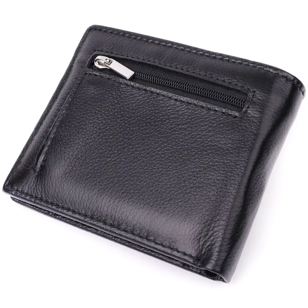 Шкіряне чоловіче портмоне із затискачем ST Leather 22481 чорний - фото 2