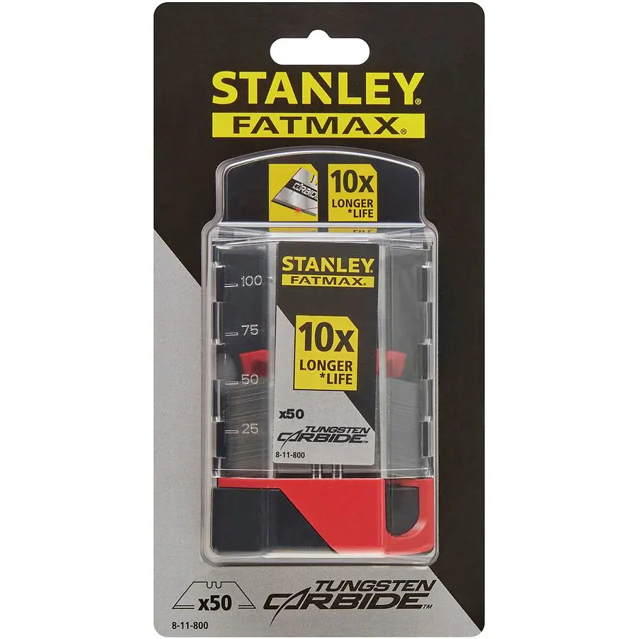 Лезо для ножа Stanley Carbide змінне трапецевидне 62 мм 50 шт. (8-11-800) - фото 2