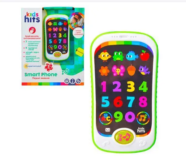 Детский развивающий телефон Limo Toy Первые знания Kids Hits Smart Phone, рус. англ., KH03/002 - фото 2