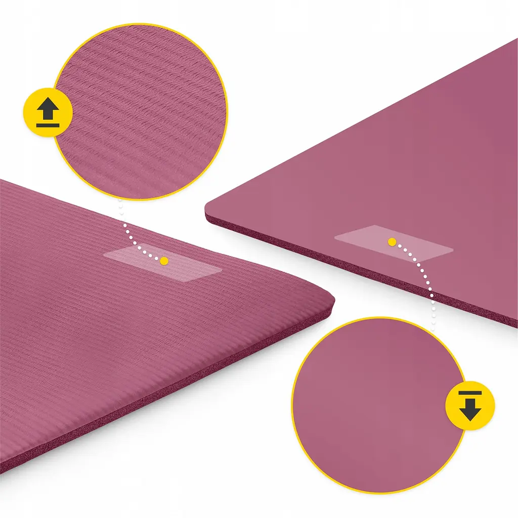 Килимок (мат) спортивний 4FIZJO NBR 180 x 60 x 1 см для йоги та фітнесу Burgundy (P-5905973406703) - фото 9