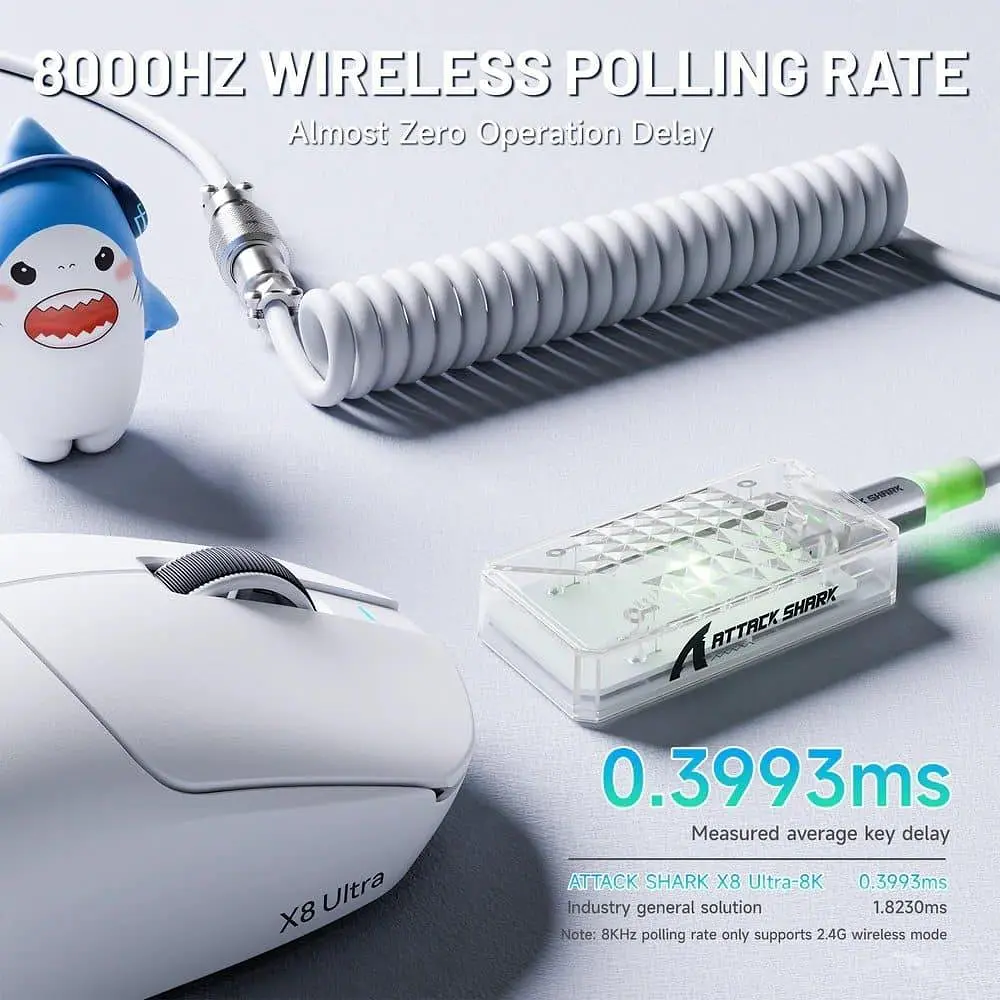 Мышь Attack Shark X8 Ultra Wireless (AS-6972792471839-W) White (G-000003622) - фото 4