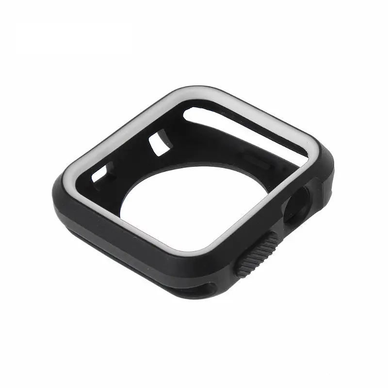 Силиконовый защитный корпус Primo для Apple Watch 38 мм Black/White - фото 2