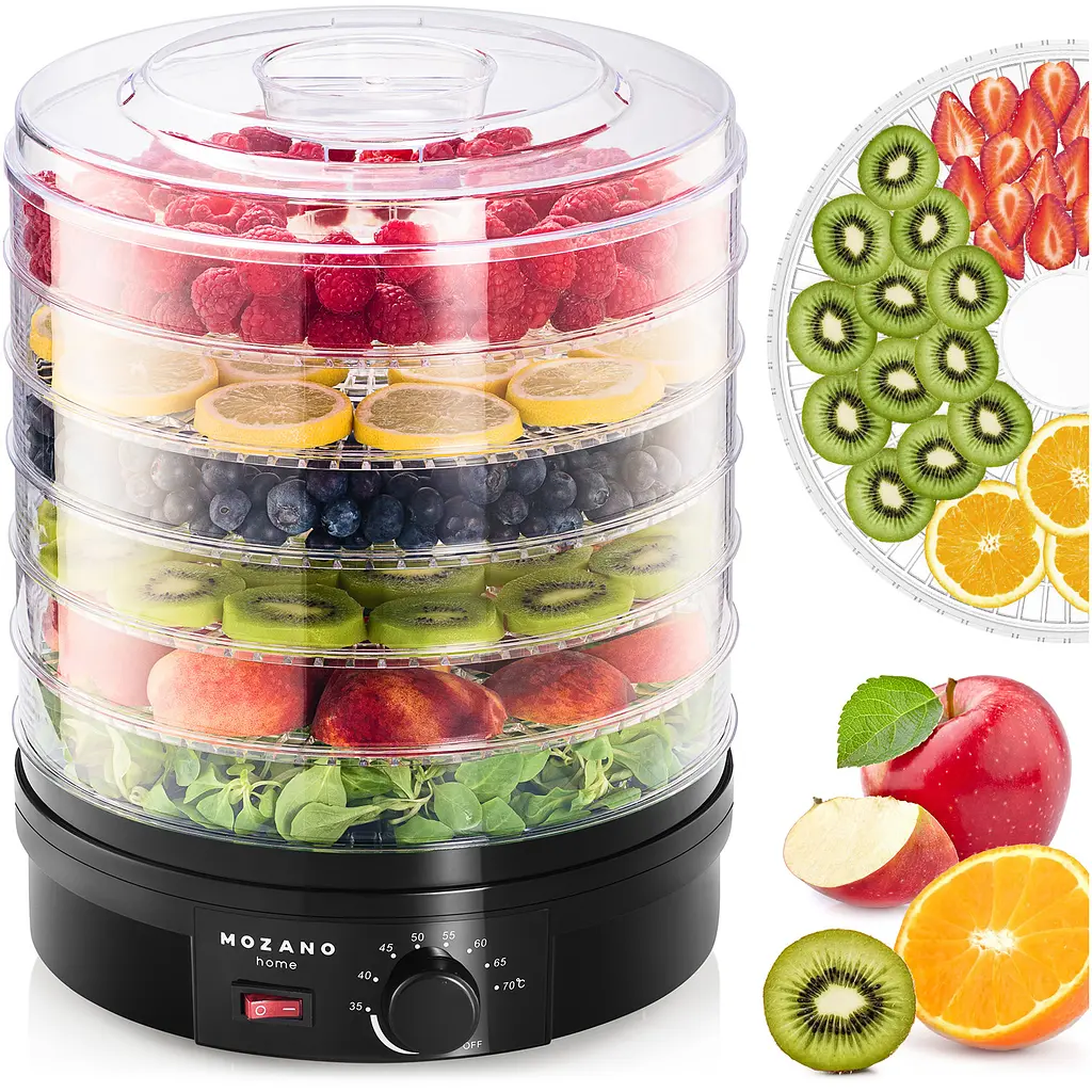 Сушилка дегидрататор Mozano Food Dehydrator 500 W Czarna - фото 5