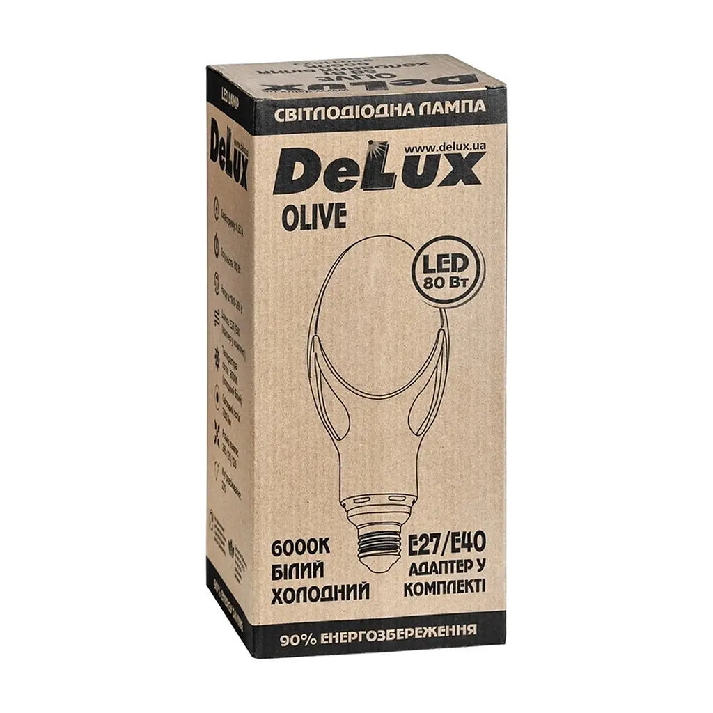 Лампочка Delux OLIVE 80w E27 6000K (90011622) - фото 2