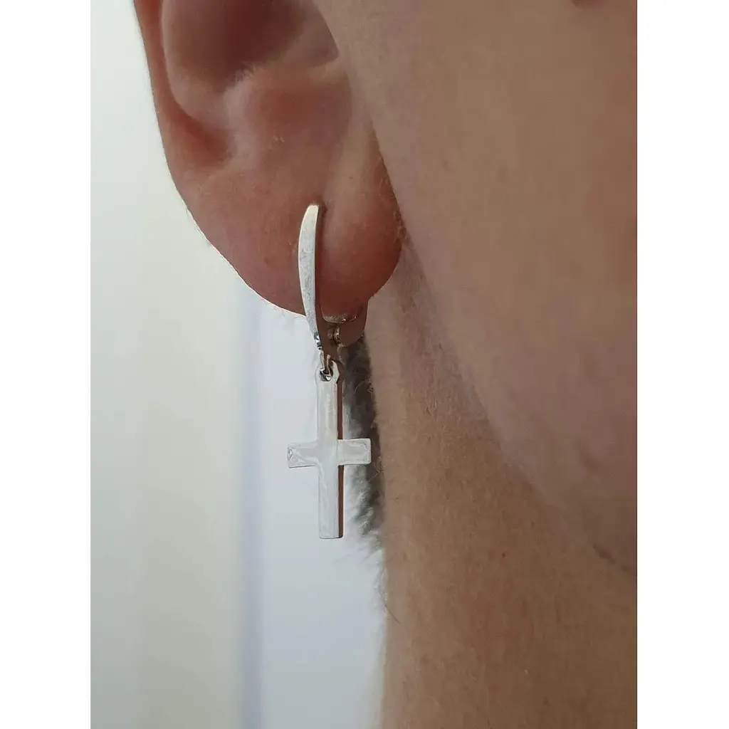 Серебряная моносерьга Vegas Крестик. 20196/1Р - фото 2