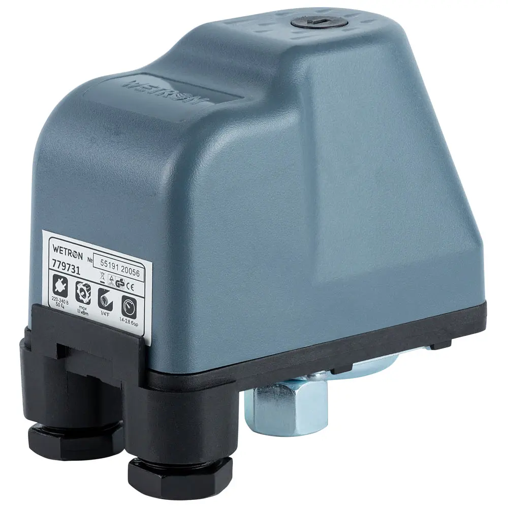 Реле тиску Wetron SK-9C/1.5HP 1.1кВт 1.4-2.8 бар (гайка) (779731)