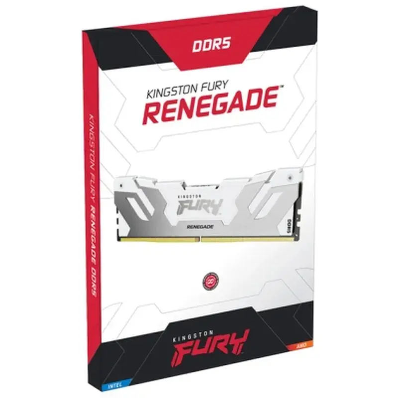 Модуль пам'яті для комп'ютера DDR5 32GB (2x16GB) 8000 MHz Renegade White Kingston Fury (ex.HyperX) (KF580C38RWK2-32) - фото 5