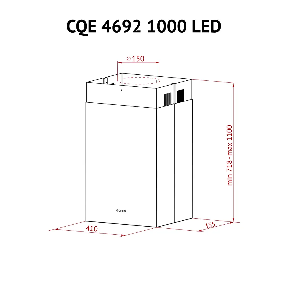 Витяжка острівна PERFELLI CQE 4692 I 1000 LED - фото 10