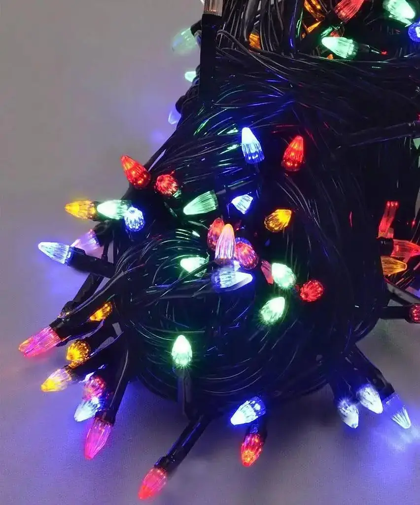 Светодиодная гирлянда Конус 240 LED гирлядная 5х0.6м от сети Новогодняя гирлянда для украшения дома Цветная - фото 2