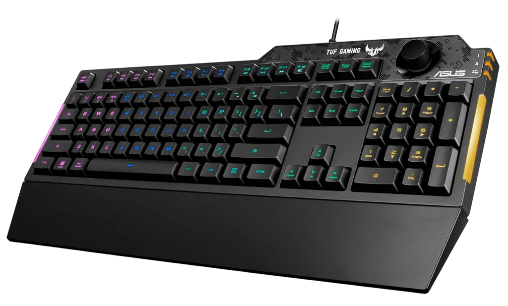 Клавіатура Asus TUF Gaming K1 USB UKR RGB Black (90MP01X0-BKMA00) - фото 2