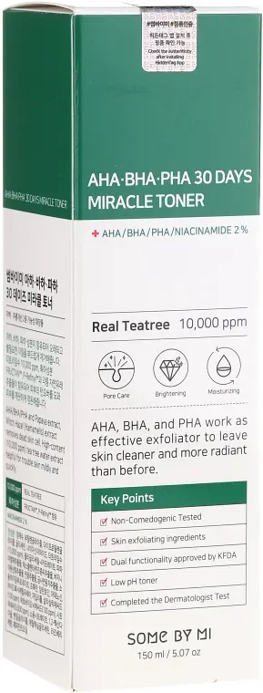 Тонер для обличчя Some By Mi AHA BHA PHA 30 Days Miracle Toner з комплексом кислот 150 мл - фото 2