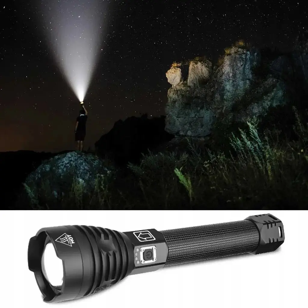 Тактический фонарь Heckermann XHP90 Zoom 5000mAH мощный - фото 9