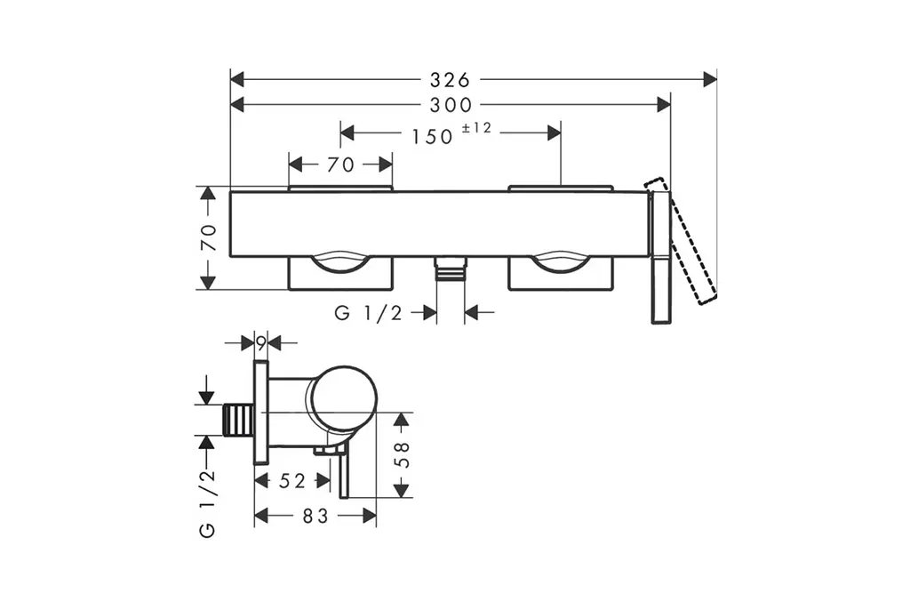 Змішувач для душу Hansgrohe Tecturis E brushed bronze 73620140 - фото 3