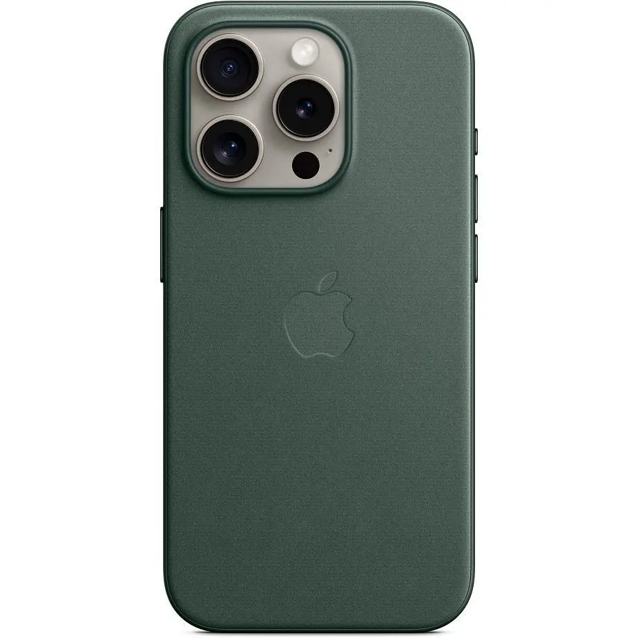 Чохол Apple FineWoven Case with MagSafe для iPhone 15 Pro Evergreen (MT4U3ZM/A) [92958] - фото 4