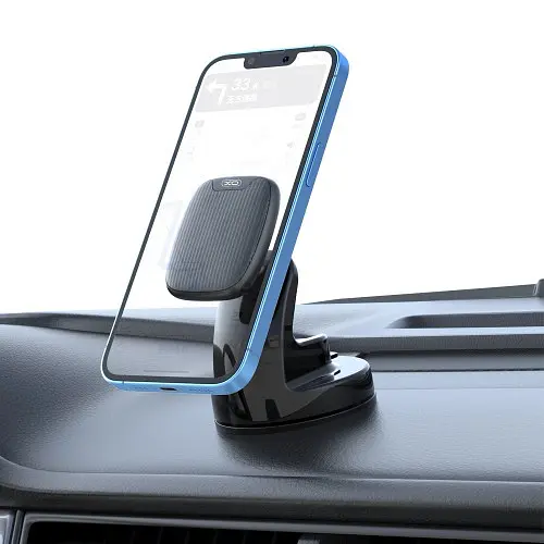 Автотримач XO C98B Magnetic mobile phone holder in car center console Чорний - фото 2