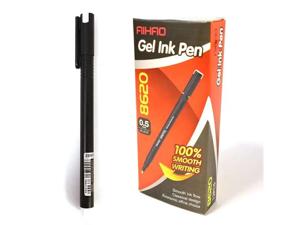 Ручка гелева AIHAO Gentel, чорний 8620, AІH