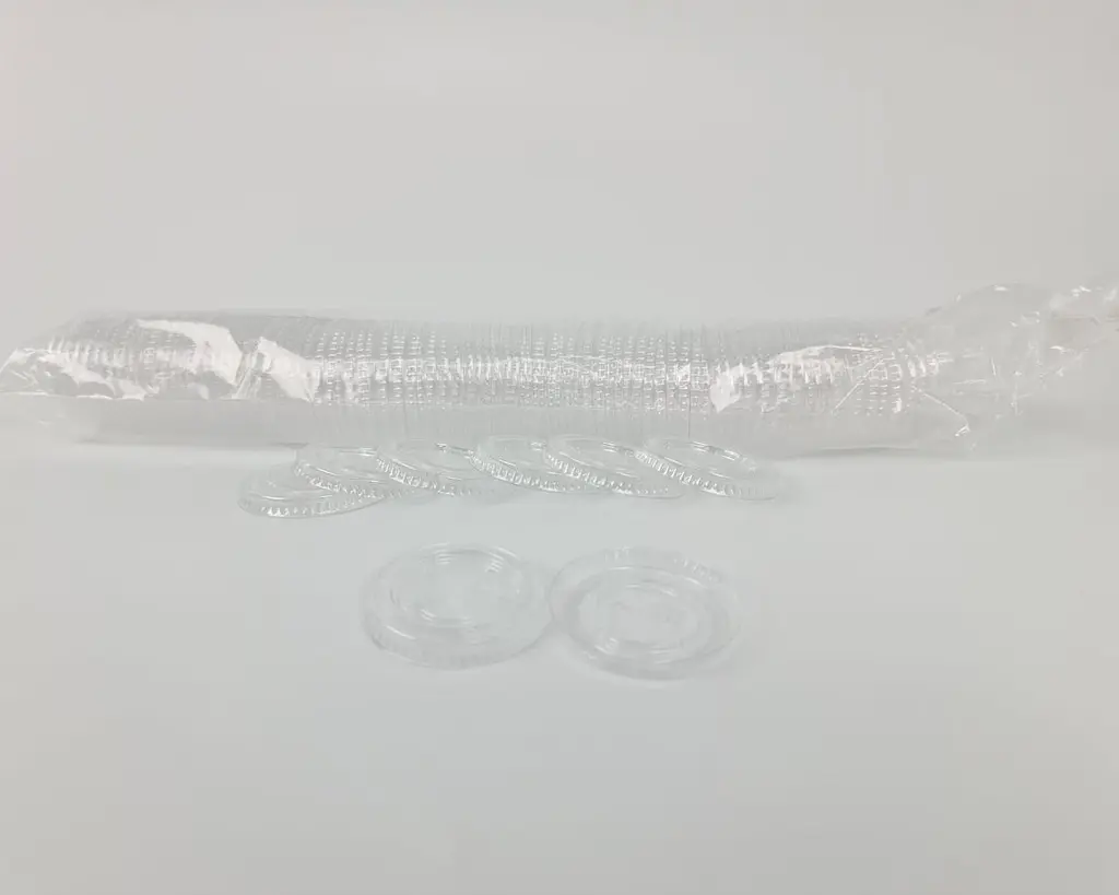 Кришка для соусника 1,0OZ, 100 шт, колір прозорий, харчовий поліпропілен для пакування соусів і салатів, зручний формат для - фото 2
