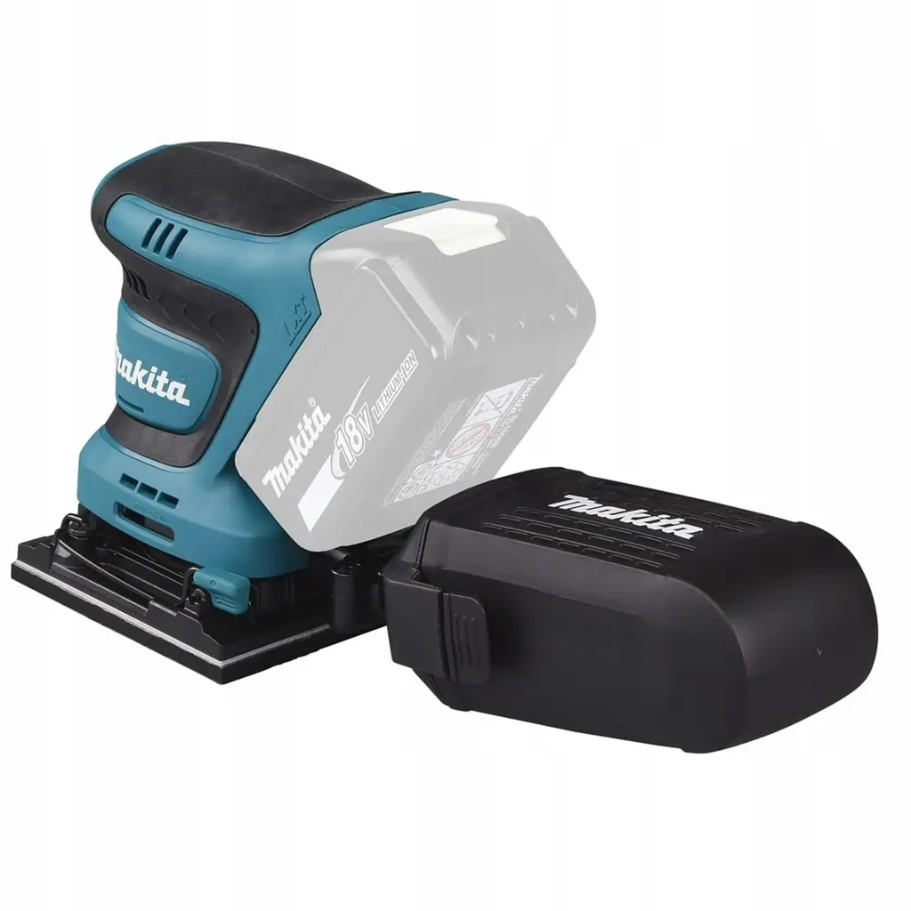 Шліфмашина вібраційна акумуляторна Makita DBO480Z (112x102 мм, 11000-14000 хв-1, BL, LXT, без акумуляторів та зарядного пристрою) - фото 7