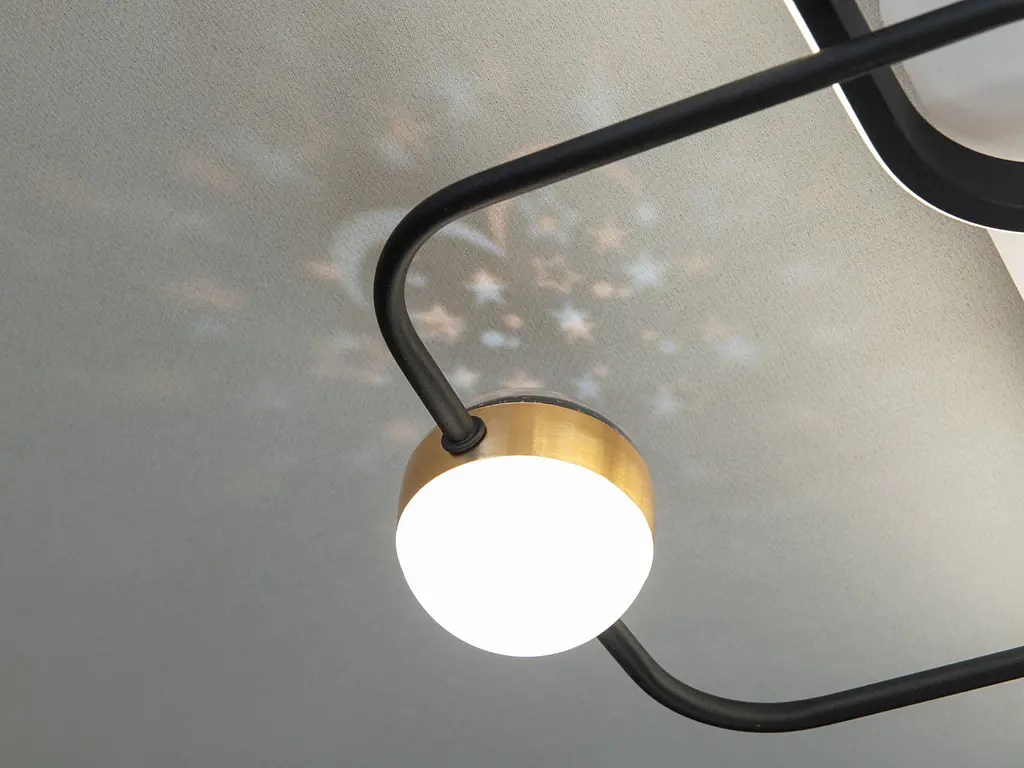 Люстра стельова LED Diasha MX2990-2+2A WH+BK, 55W, біло-чорна, сучасний стиль для коридору, спальні, кухні, кафе - фото 5
