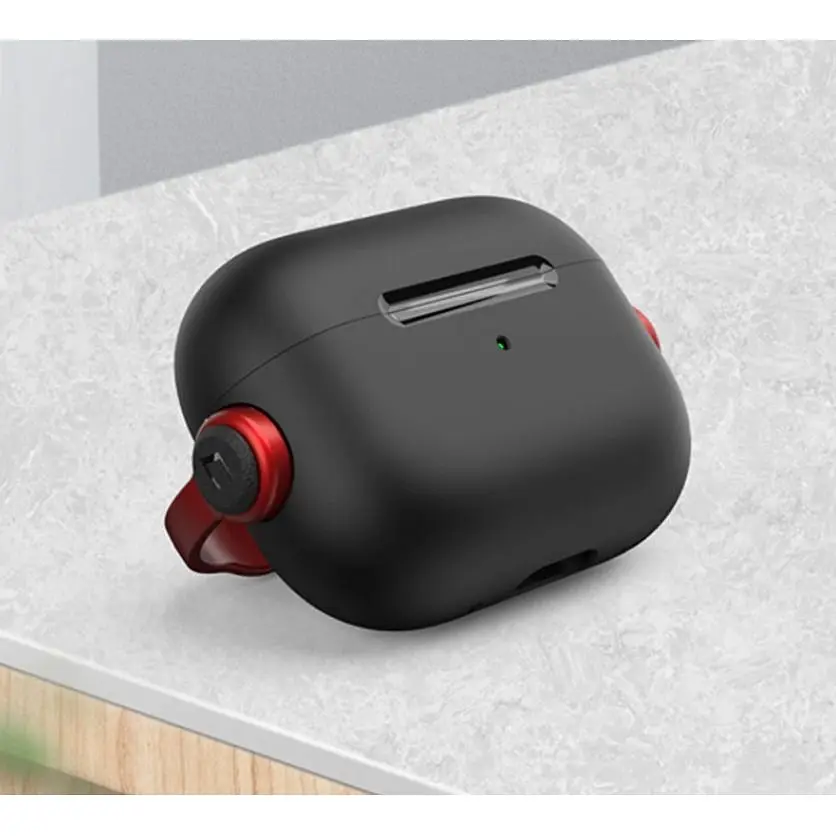 Силіконовий чохол Primo Headphone для AirPods 4 Black/Red - фото 4