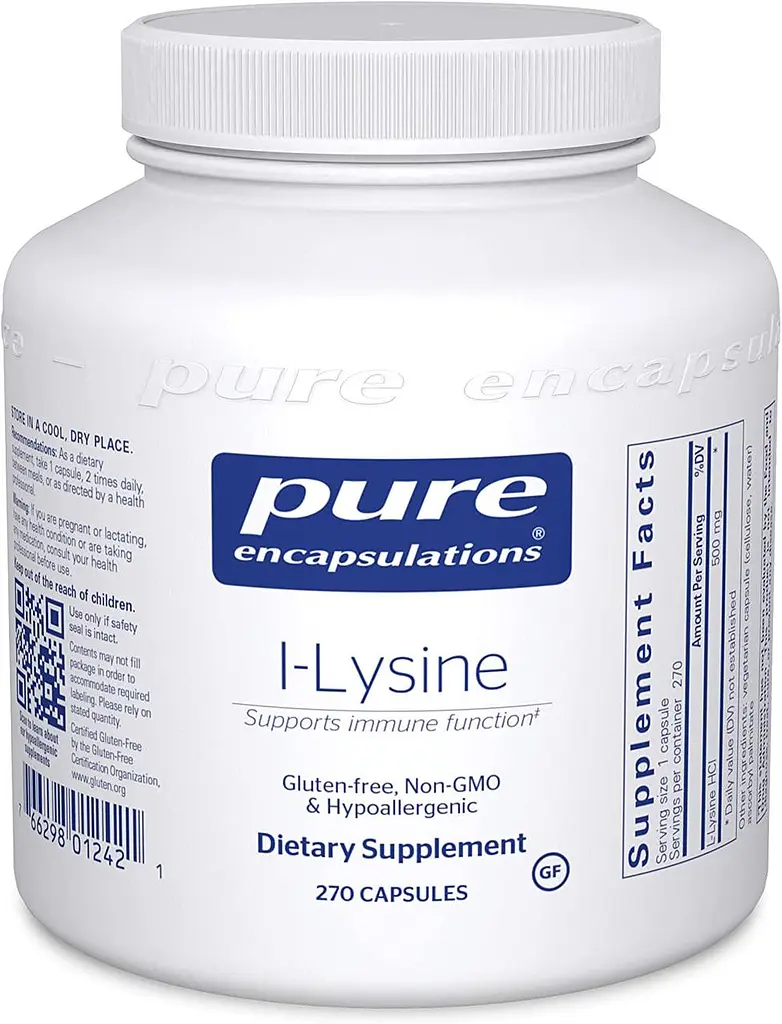L-лізин підтримка імунітету Pure Encapsulations l-Lysine 270 капс