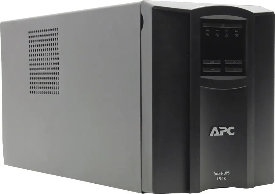 Джерело безперебійного живлення APC Smart-UPS 1500VA LCD Lin.int. AVR 8 х IEC SmartSlot USB RJ-45 метал (SMT 1500I) - фото 4