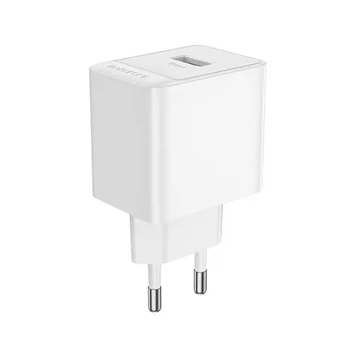 Сітчасте зарядне пристрій BOROFONE BAS12A Erudite single port 18W/QC3.0/1USB білий - фото 4