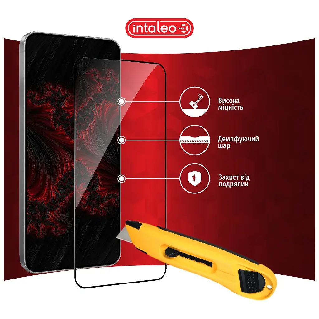 Скло захисне Intaleo Full Glue Samsung Galaxy S25 Black (1283126607899) - фото 5