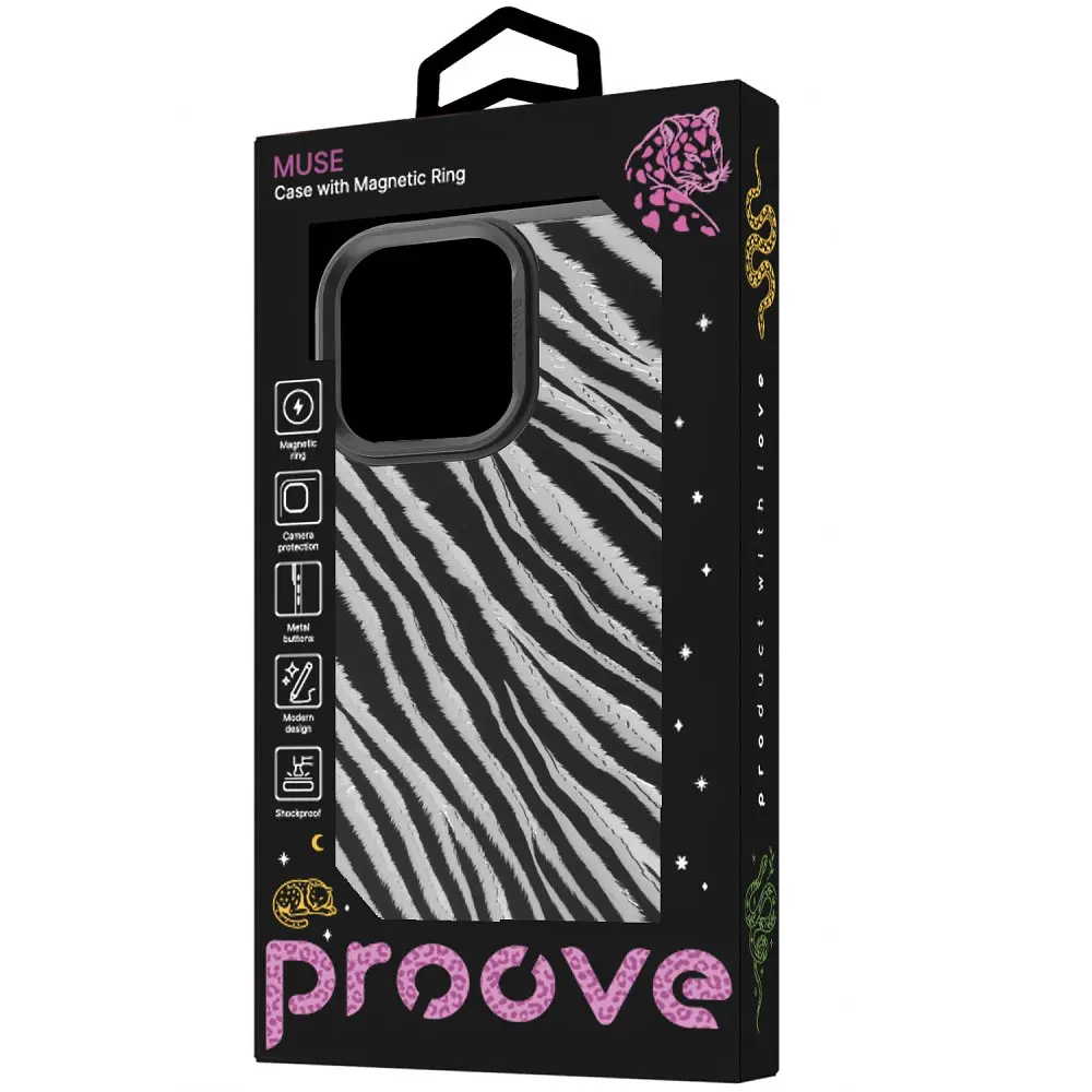 Чохол Proove Muse Animal Case with Magnetic Ring iPhone 15 Pro, в асортименті - фото 2