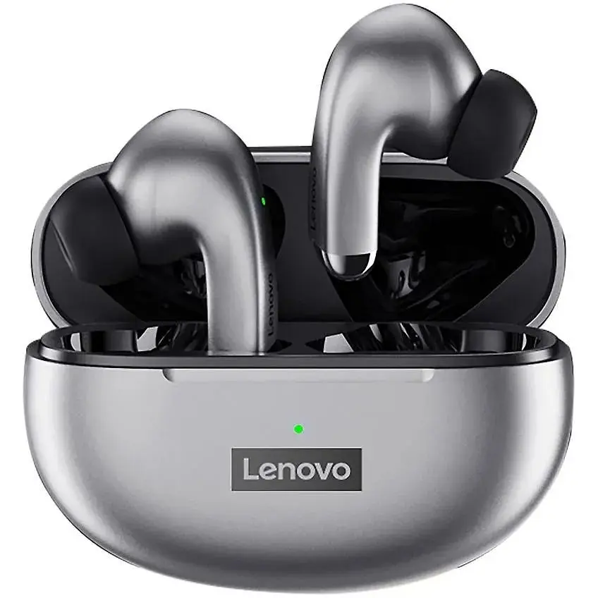 Навушники бездротові Lenovo LP5 сріблясті - фото 4